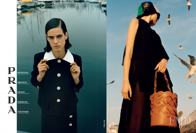 Miriam Sanchez featured in  the Prada advertisement for Spring/Summer 2020