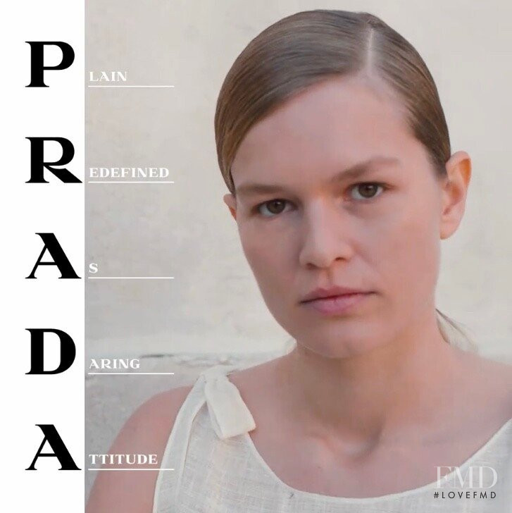 Anna Ewers featured in  the Prada advertisement for Spring/Summer 2020