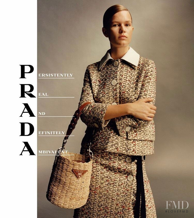 Anna Ewers featured in  the Prada advertisement for Spring/Summer 2020