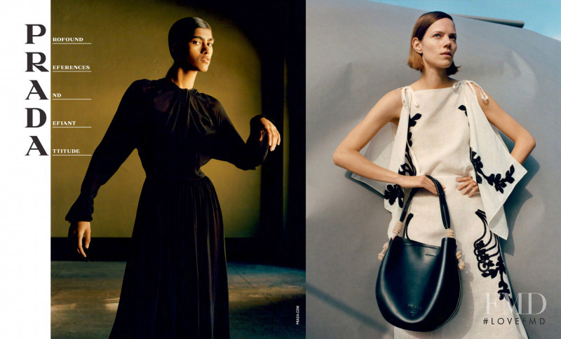 Freja Beha Erichsen featured in  the Prada advertisement for Spring/Summer 2020
