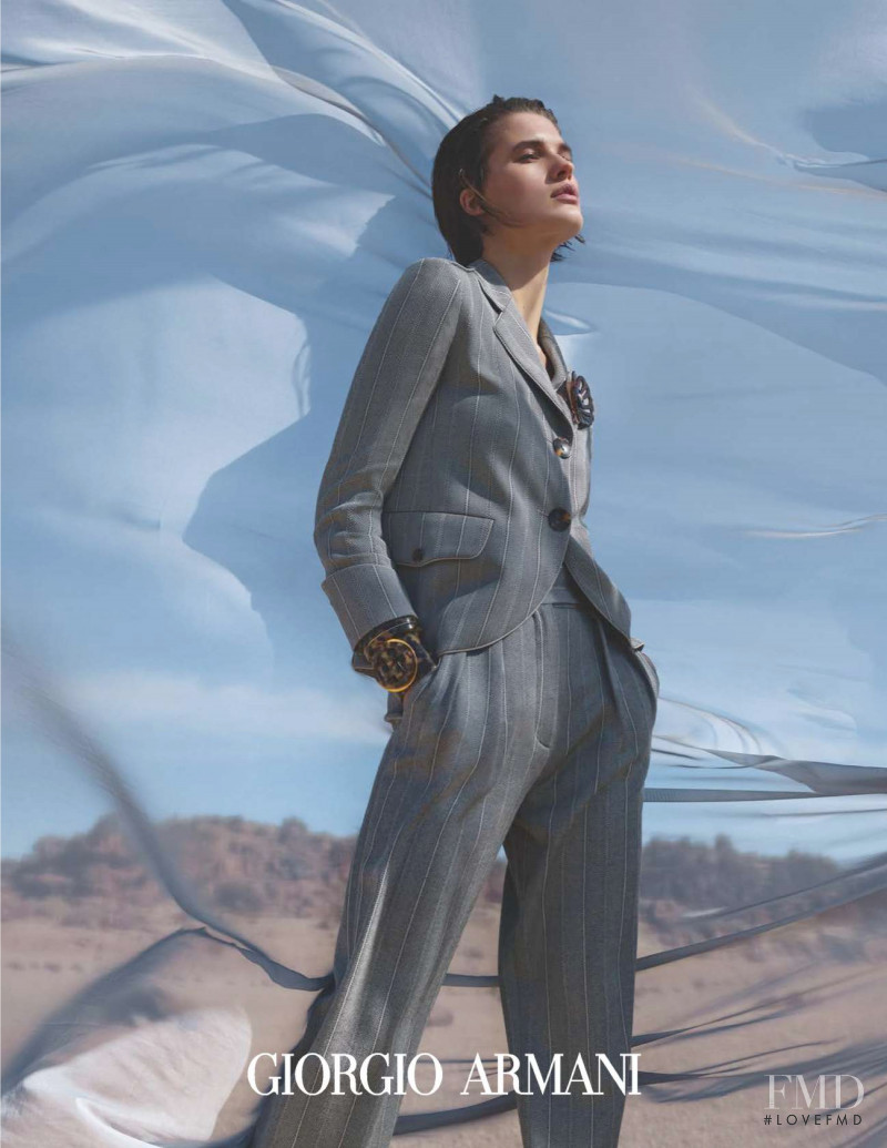 Julia van Os featured in  the Giorgio Armani advertisement for Spring/Summer 2020