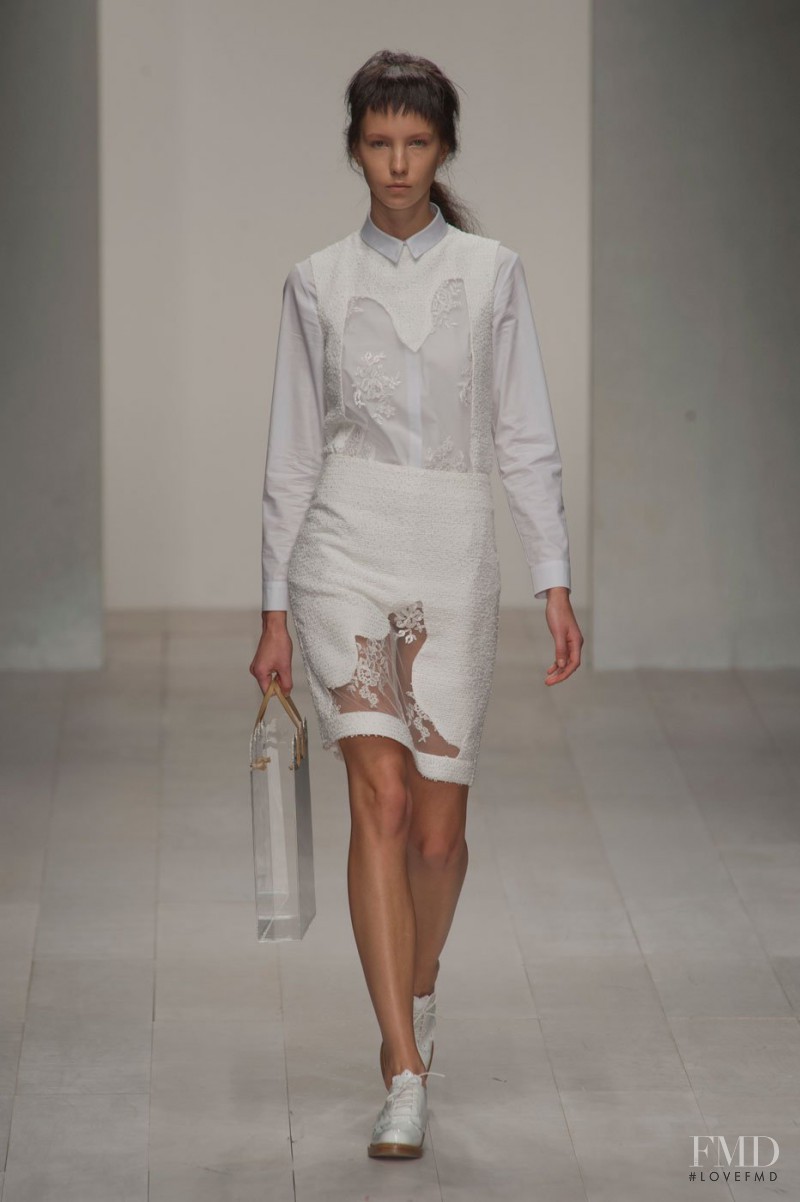 Uliana Tikhova featured in  the Simone Rocha fashion show for Spring/Summer 2013