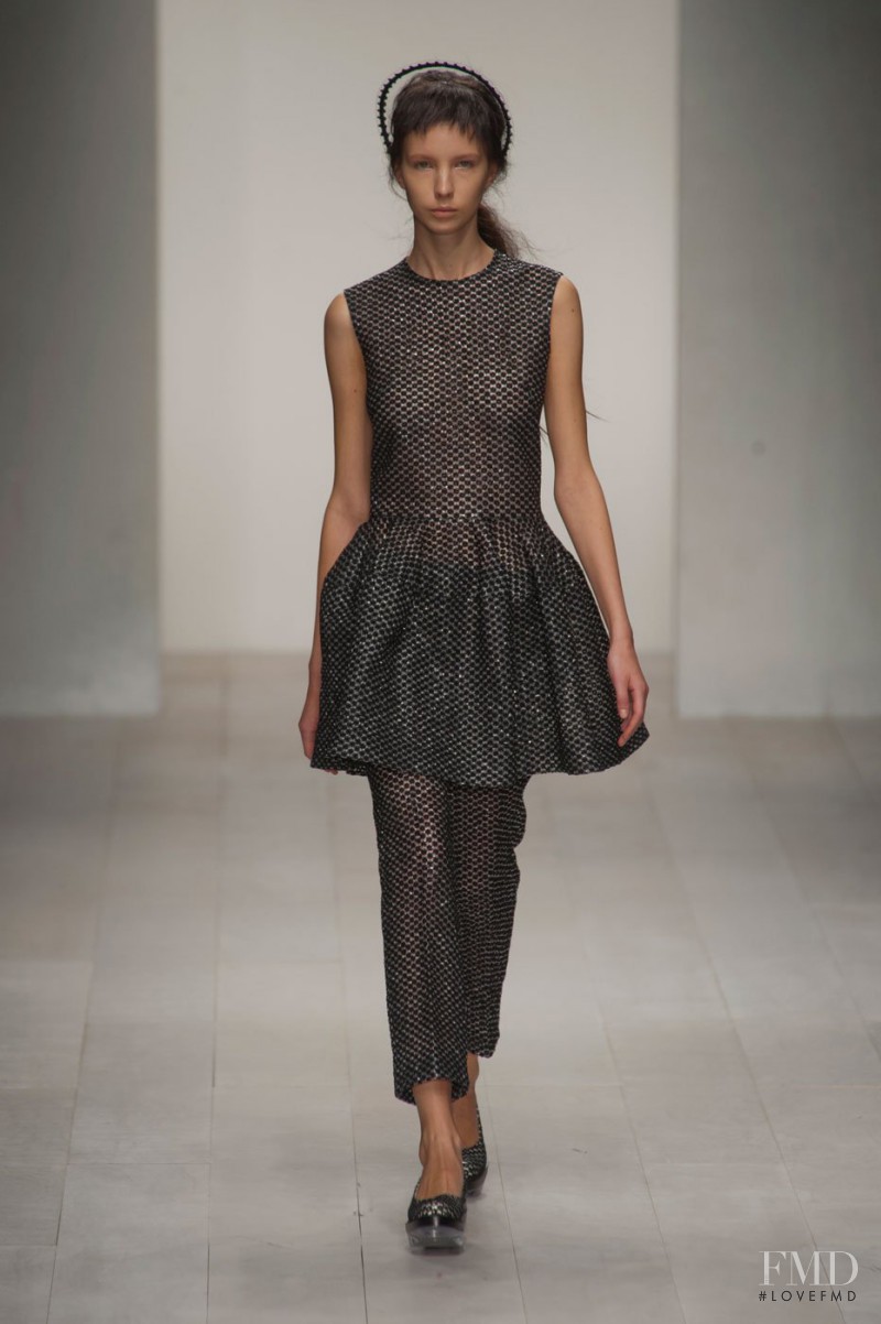 Uliana Tikhova featured in  the Simone Rocha fashion show for Spring/Summer 2013