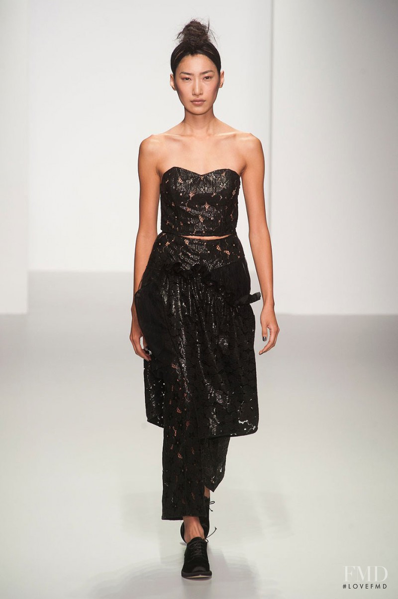Gigi Jeon featured in  the Simone Rocha fashion show for Spring/Summer 2014