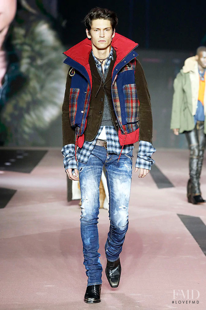 Justin Eric Martin featured in  the DSquared2 fashion show for Autumn/Winter 2020