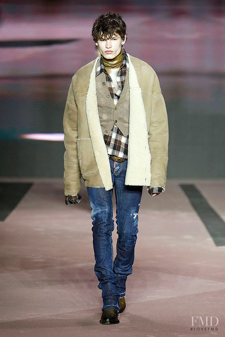 Elias de Poot featured in  the DSquared2 fashion show for Autumn/Winter 2020