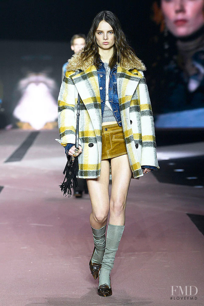 Giselle Norman featured in  the DSquared2 fashion show for Autumn/Winter 2020