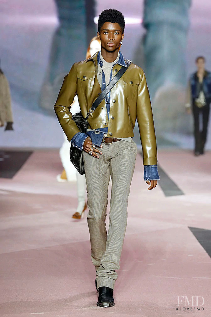 Alton Mason featured in  the DSquared2 fashion show for Autumn/Winter 2020