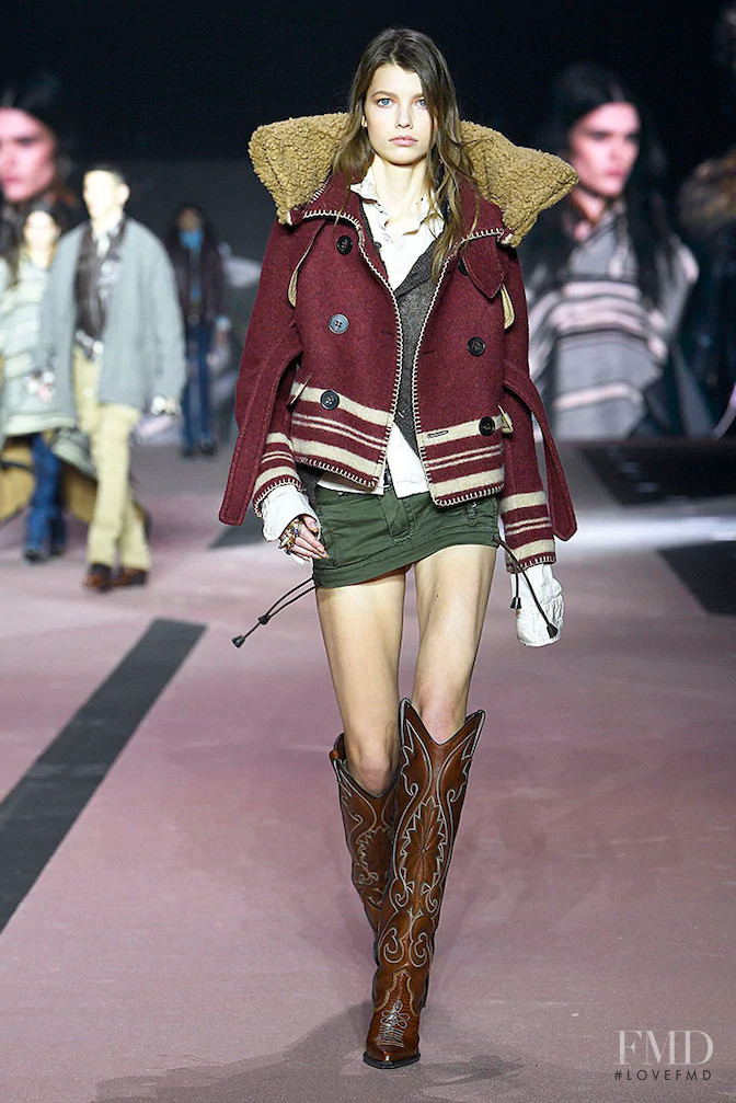 Mathilde Henning featured in  the DSquared2 fashion show for Autumn/Winter 2020