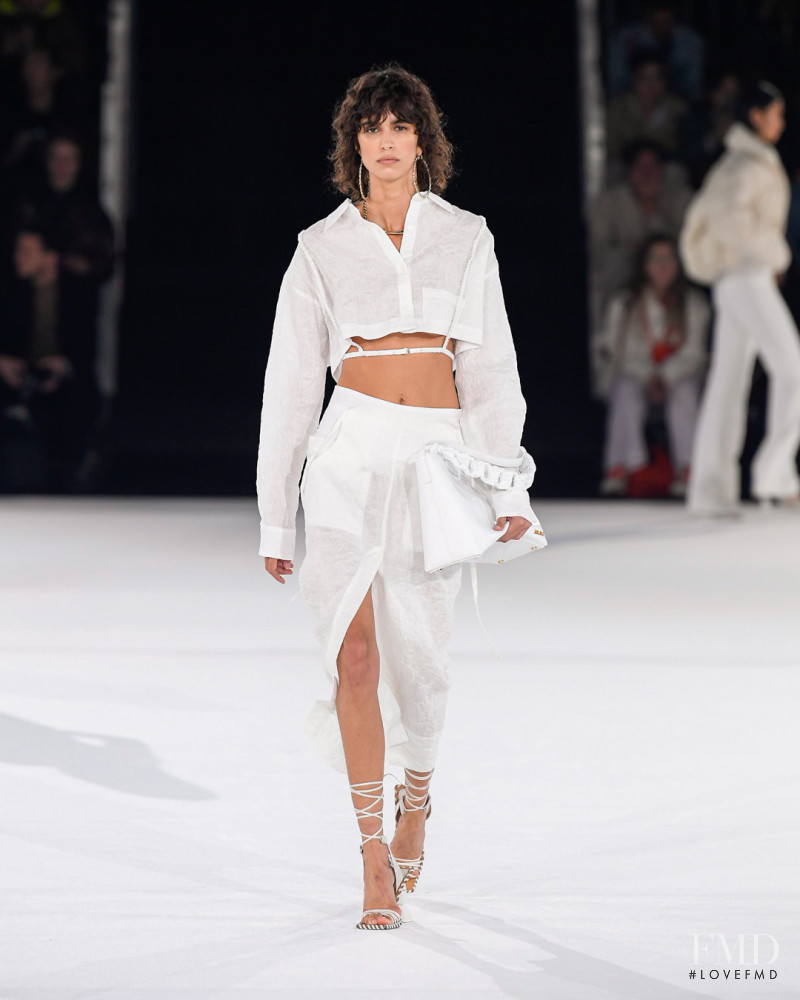 Mica Arganaraz featured in  the Jacquemus fashion show for Autumn/Winter 2020