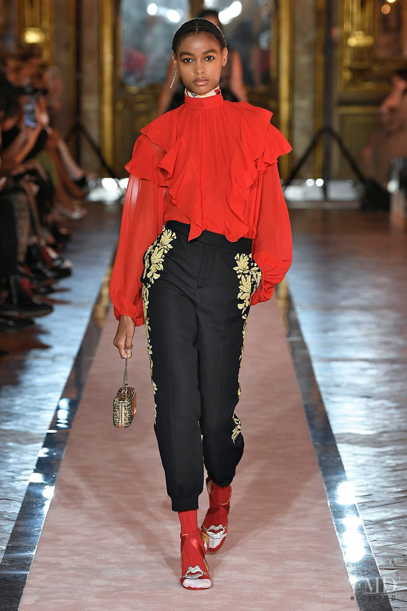 Blesnya Minher featured in  the H&M x Giambattista Valli fashion show for Autumn/Winter 2019