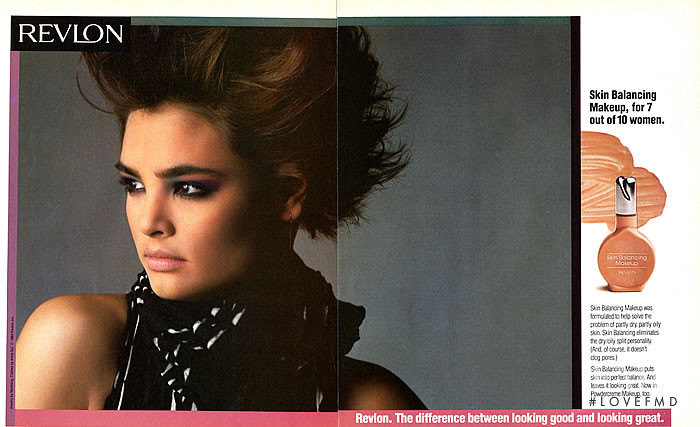 Talisa Soto featured in  the Revlon advertisement for Autumn/Winter 1985