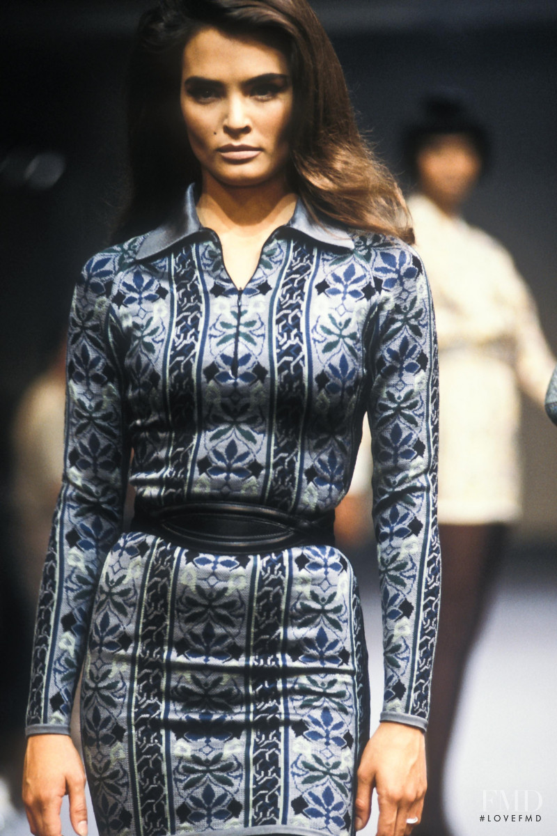 Talisa Soto featured in  the Alaia fashion show for Autumn/Winter 1990