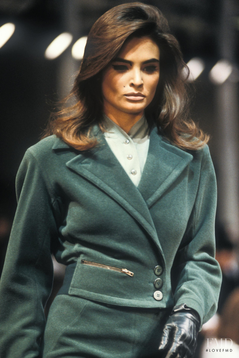 Talisa Soto featured in  the Alaia fashion show for Autumn/Winter 1990