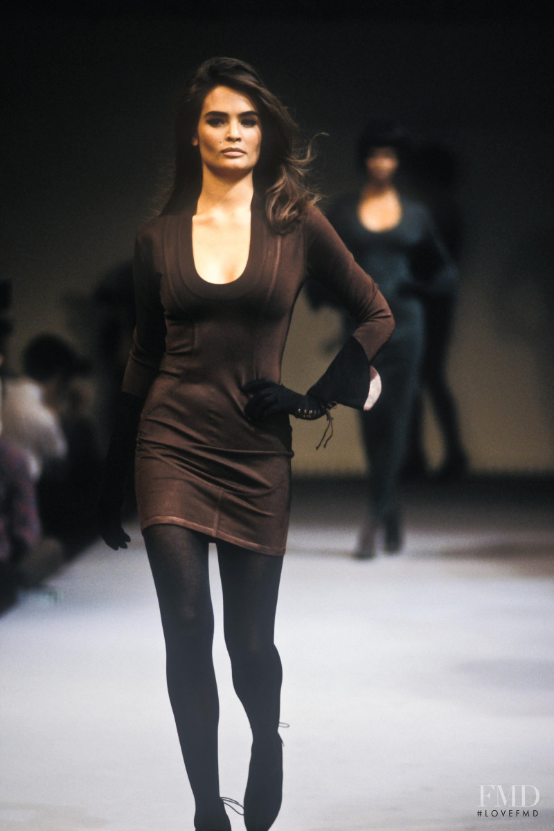 Talisa Soto featured in  the Alaia fashion show for Autumn/Winter 1990