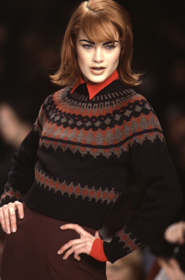Carolyn Murphy featured in  the Todd Oldham fashion show for Autumn/Winter 1995