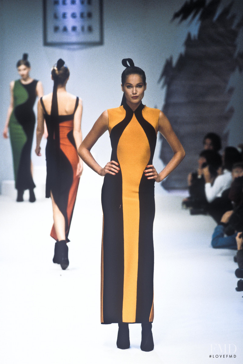 Rosemarie Wetzel featured in  the Herve Leger fashion show for Autumn/Winter 1996