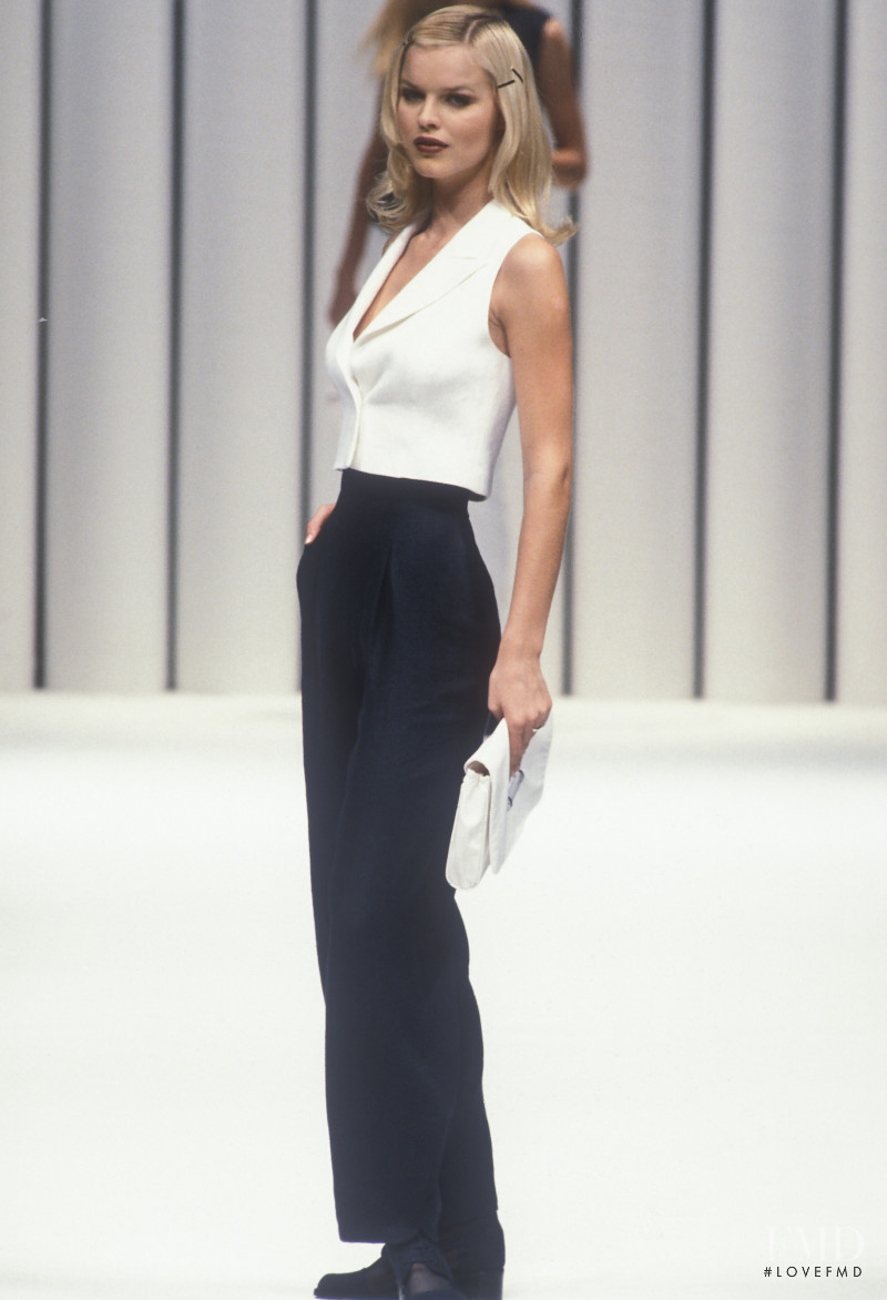 Eva Herzigova featured in  the Krizia fashion show for Spring/Summer 1996