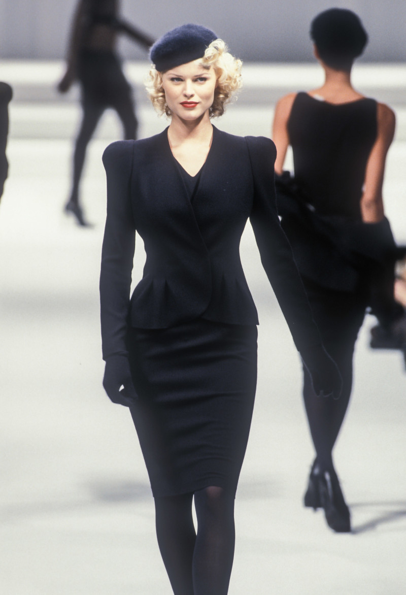 Eva Herzigova featured in  the Krizia fashion show for Autumn/Winter 1995