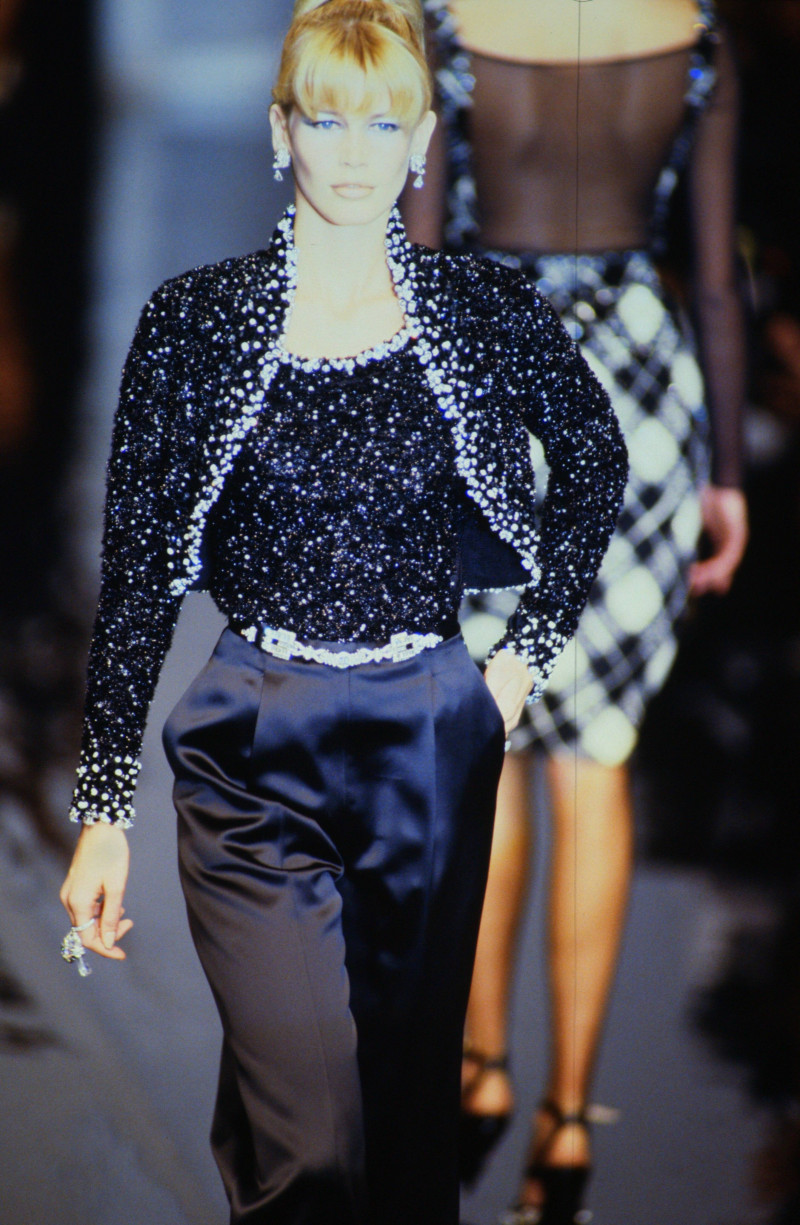 Claudia Schiffer featured in  the Christian Dior fashion show for Autumn/Winter 1995