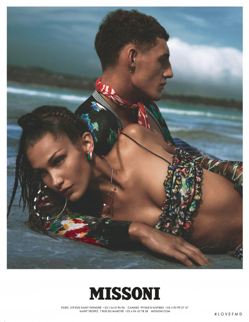 Bella Hadid featured in  the Missoni advertisement for Spring/Summer 2020