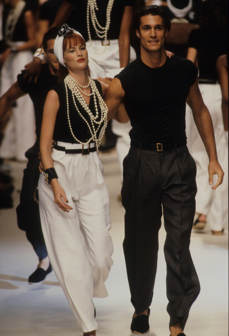Meghan Douglas featured in  the Chanel fashion show for Spring/Summer 1995