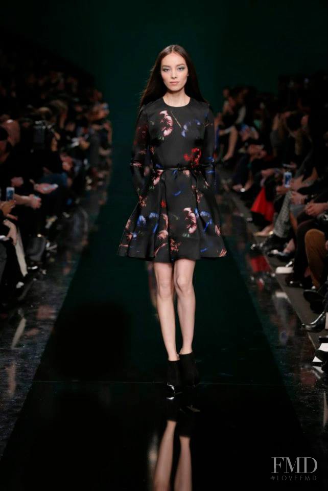 Fei Fei Sun featured in  the Elie Saab fashion show for Autumn/Winter 2014