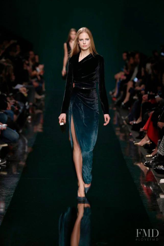 Elisabeth Erm featured in  the Elie Saab fashion show for Autumn/Winter 2014