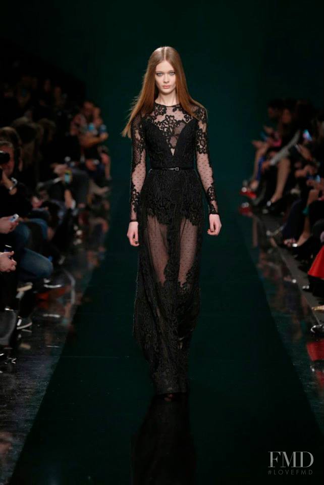 Tanya Katysheva featured in  the Elie Saab fashion show for Autumn/Winter 2014