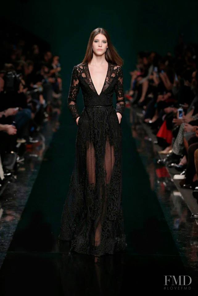 Carla Ciffoni featured in  the Elie Saab fashion show for Autumn/Winter 2014
