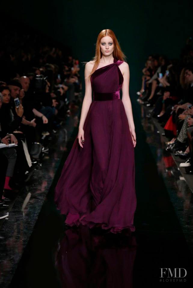 Thairine García featured in  the Elie Saab fashion show for Autumn/Winter 2014