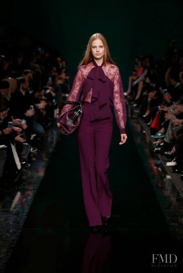 Elisabeth Erm featured in  the Elie Saab fashion show for Autumn/Winter 2014
