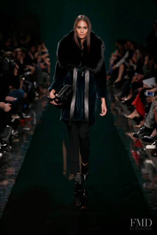 Cindy Bruna featured in  the Elie Saab fashion show for Autumn/Winter 2014