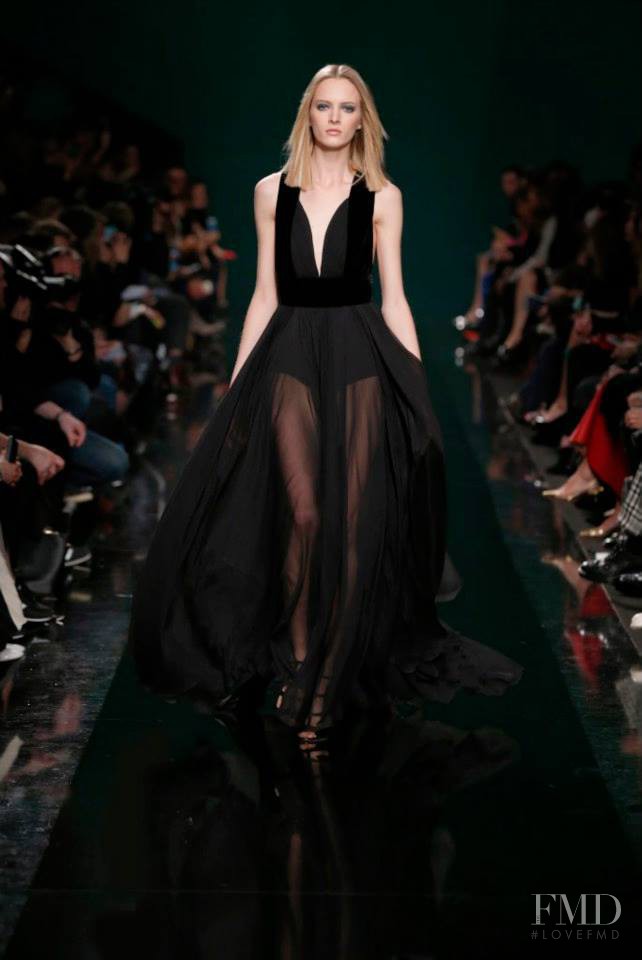 Daria Strokous featured in  the Elie Saab fashion show for Autumn/Winter 2014