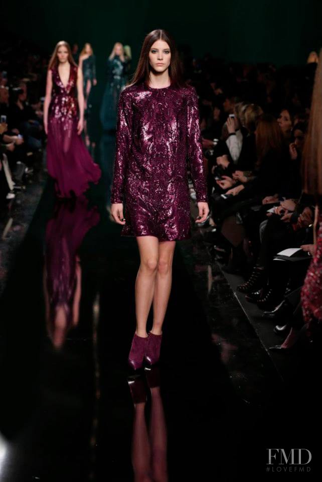 Carla Ciffoni featured in  the Elie Saab fashion show for Autumn/Winter 2014