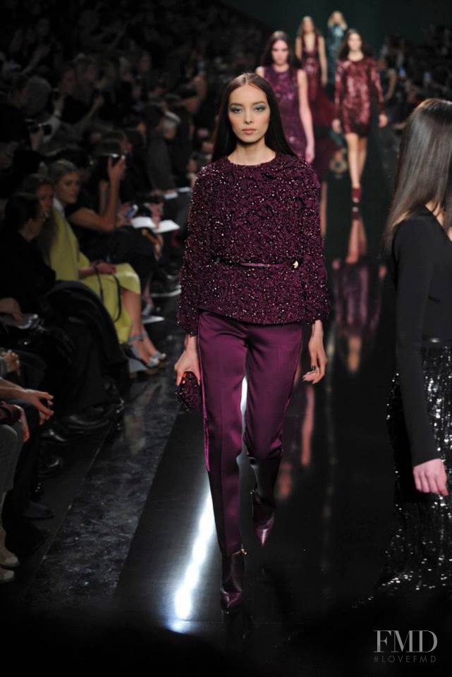 Fei Fei Sun featured in  the Elie Saab fashion show for Autumn/Winter 2014