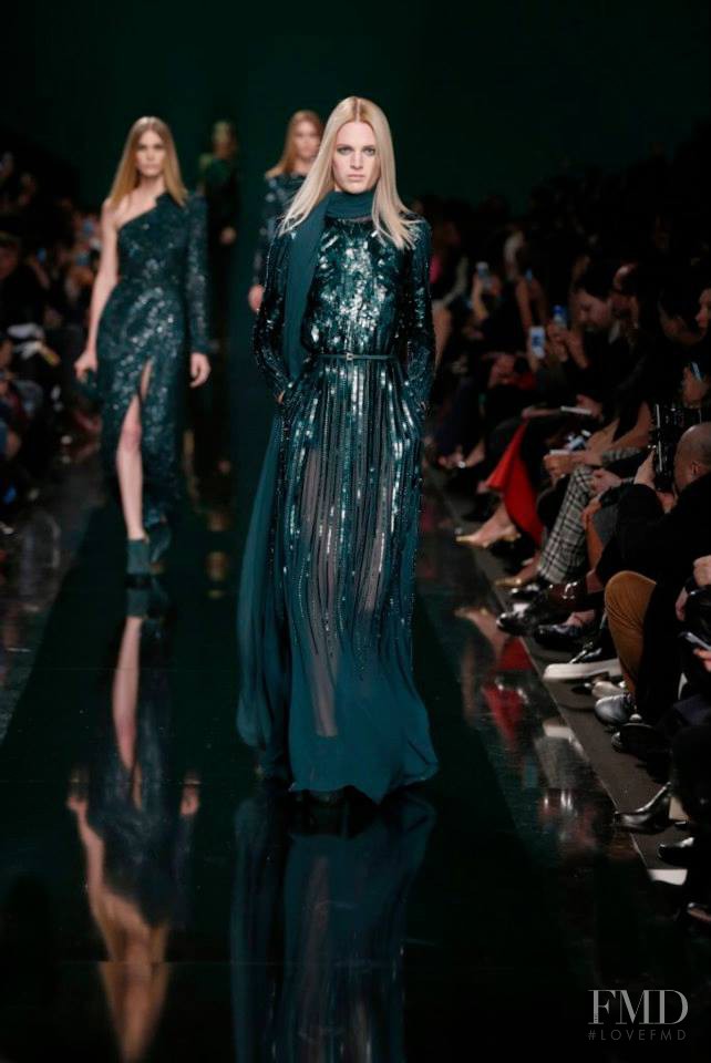 Ashleigh Good featured in  the Elie Saab fashion show for Autumn/Winter 2014