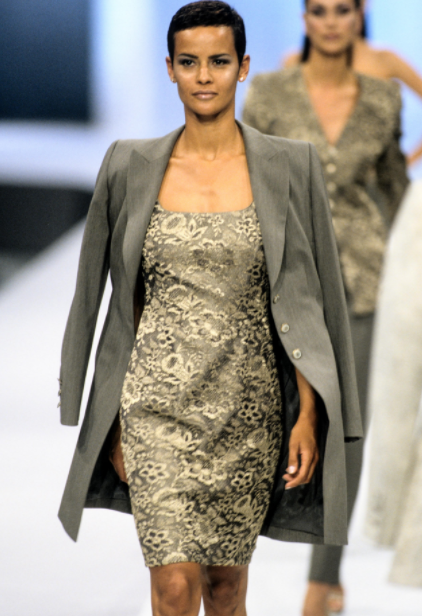 Nadege du Bospertus featured in  the Escada fashion show for Spring/Summer 1999