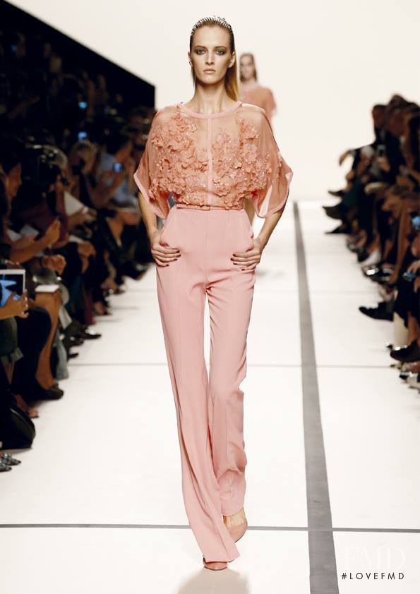 Daria Strokous featured in  the Elie Saab fashion show for Spring/Summer 2014