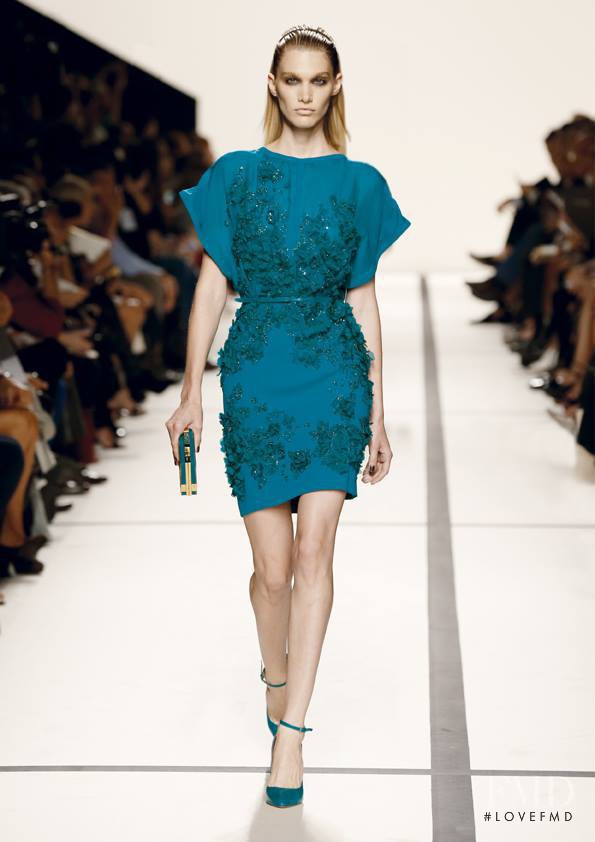 Irina Nikolaeva featured in  the Elie Saab fashion show for Spring/Summer 2014