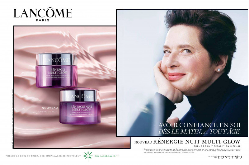Isabella Rossellini featured in  the Lancome advertisement for Spring/Summer 2020