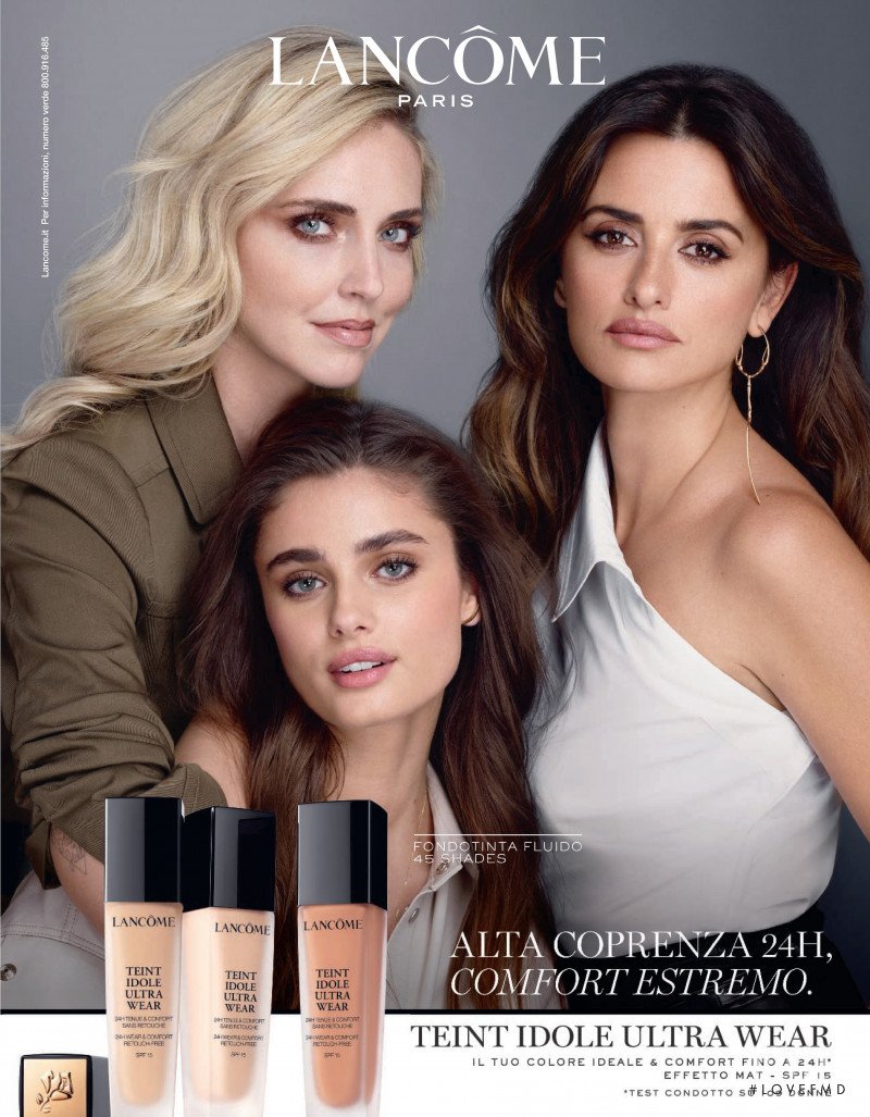 Taylor Hill featured in  the Lancome advertisement for Spring/Summer 2020