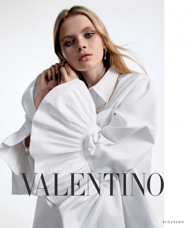 Evie Harris featured in  the Valentino advertisement for Spring/Summer 2020