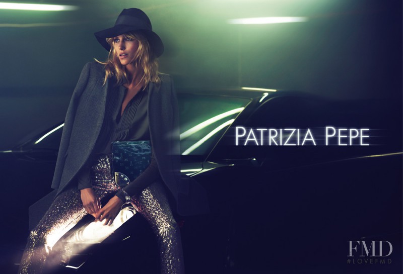 Anja Rubik featured in  the Patrizia Pepe advertisement for Fall 2012