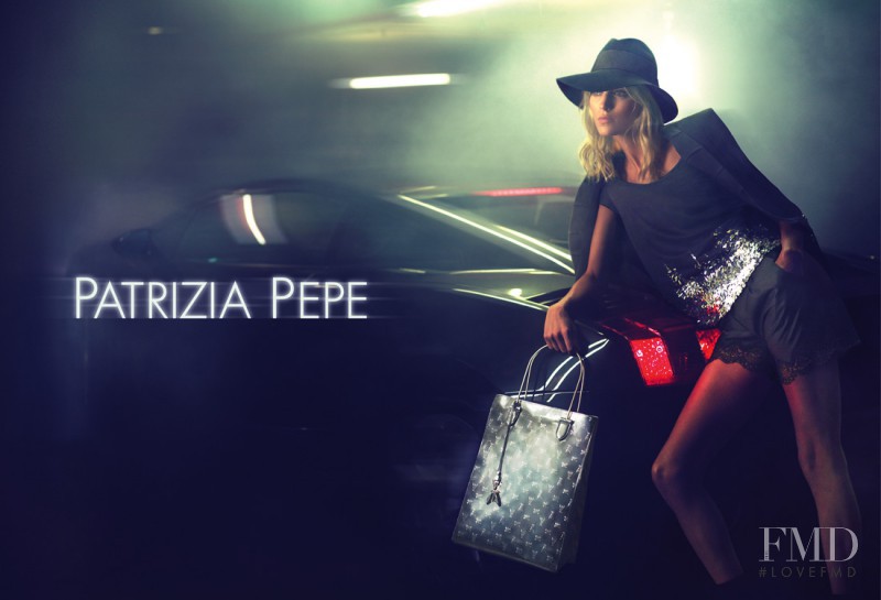Anja Rubik featured in  the Patrizia Pepe advertisement for Fall 2012