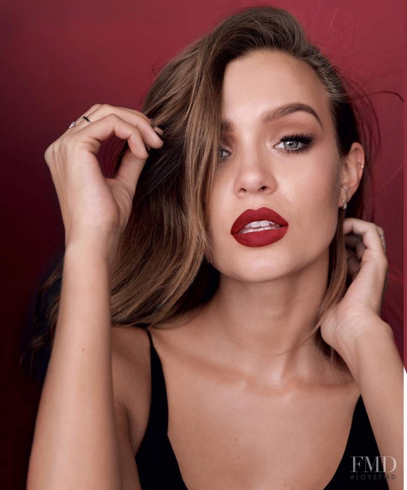 Josephine Skriver featured in  the Maybelline advertisement for Spring/Summer 2020