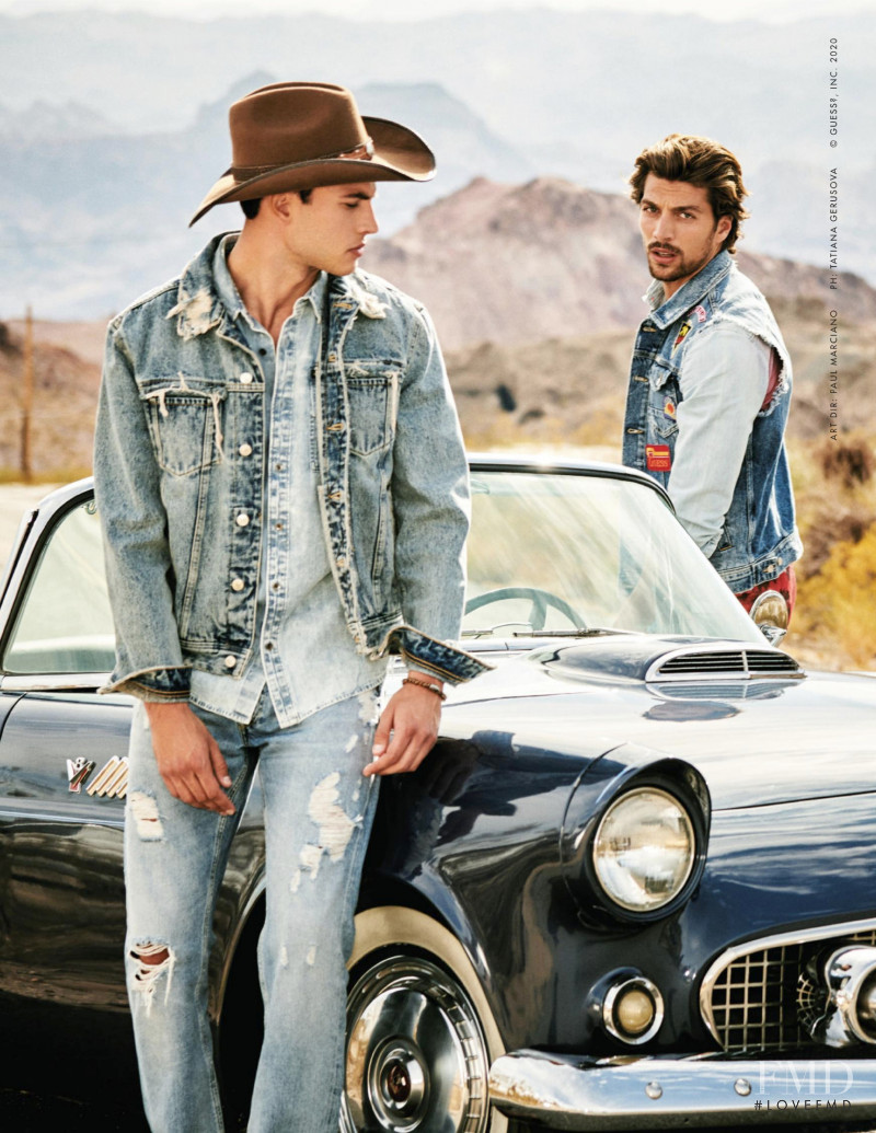 Mattia Narducci featured in  the Guess advertisement for Spring/Summer 2020