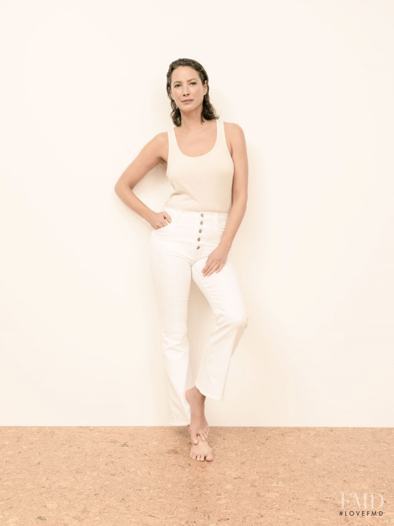 Christy Turlington featured in  the J Brand advertisement for Spring/Summer 2020