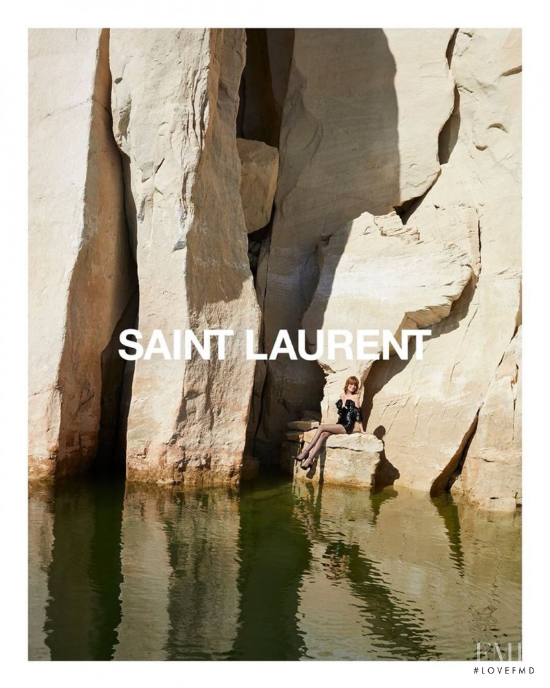 Elise Van Iterson featured in  the Saint Laurent advertisement for Summer 2020