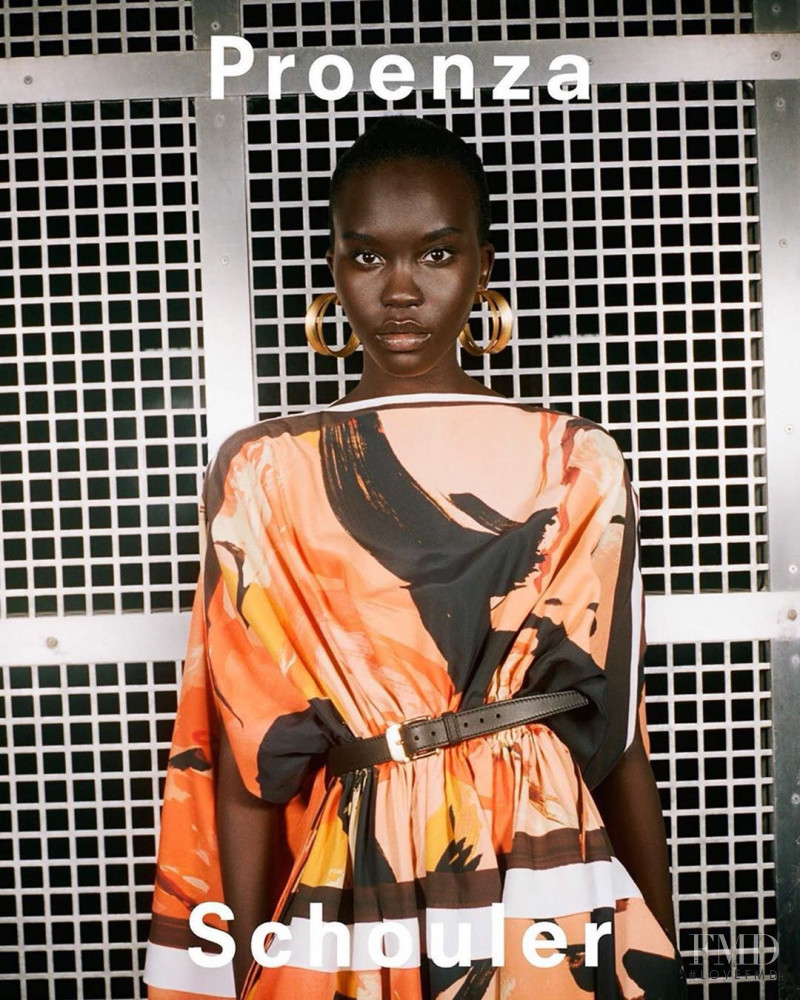 Achenrin Madit featured in  the Proenza Schouler advertisement for Spring/Summer 2020